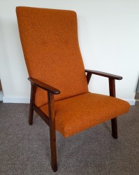 Danish High Back Chair in Pierre Frey wool